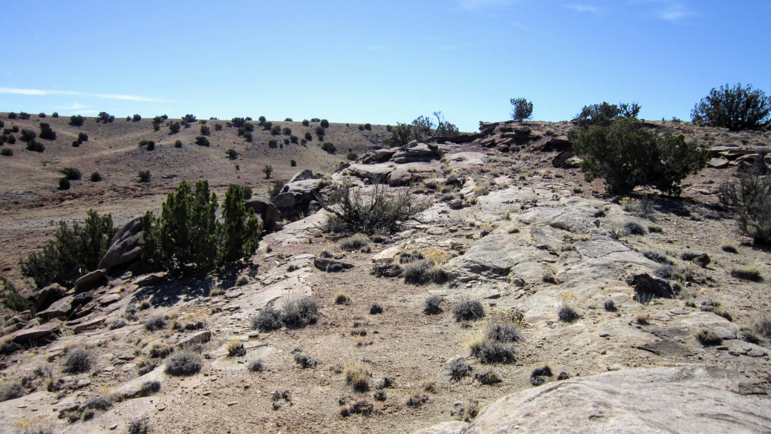 Terrain along western border facing SW
