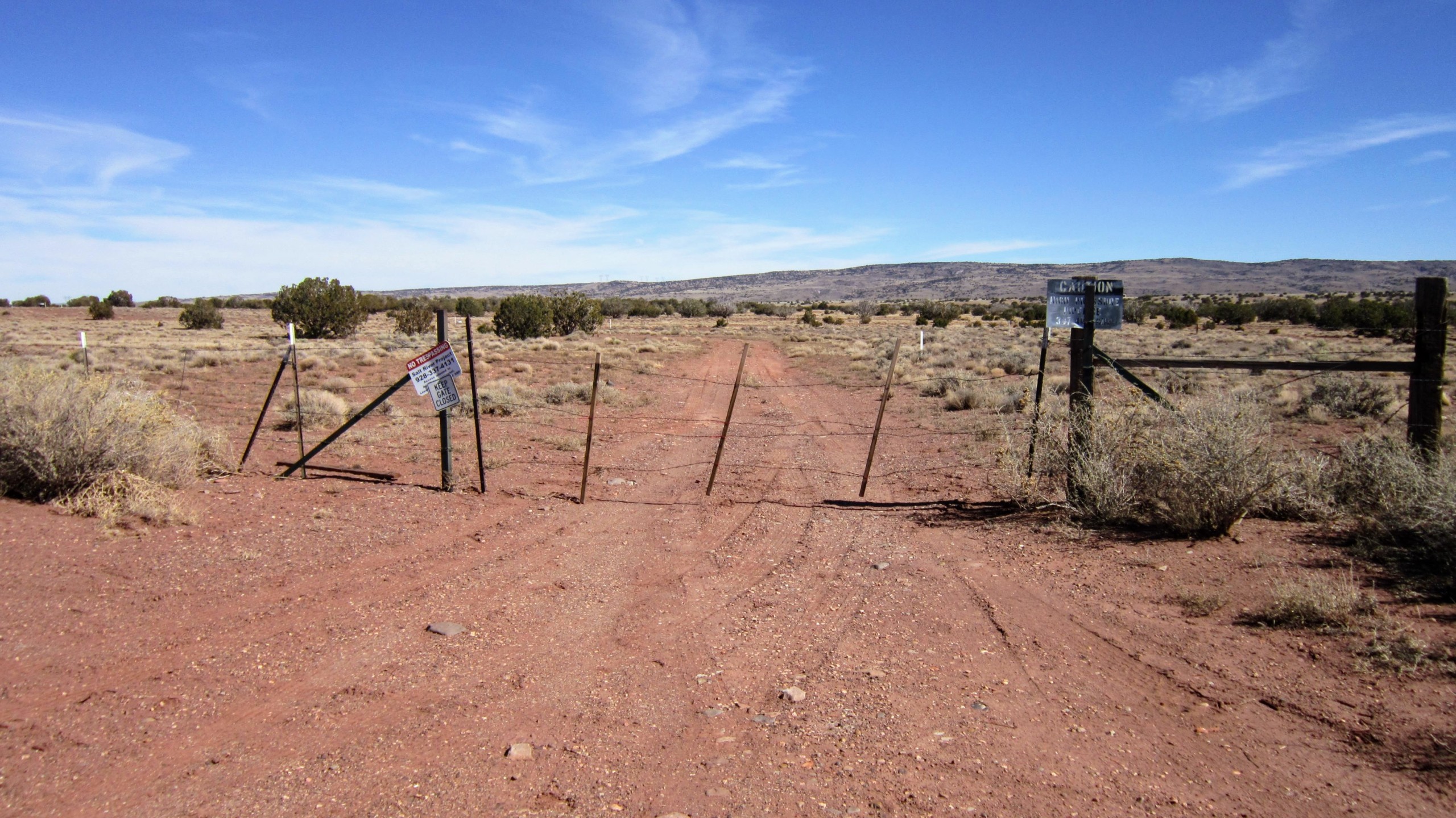 Entrance to road from hwy